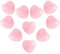 ueslwser 10Pcs Rose Quartz Crystals, Healing Crystals, Rose Quartz Crystal Heart, Worry Stone for Anxiety Relief, Crystal Gifts for Women, Valentines Day or Graduation Ceremon