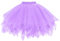 AUYAO Damen Tutu Klassisch Rock, Ballett Tüllrock Petticoat Unterrock Tütü Rock, 50er Vintage Ballet Elastisch Tanzrock Tanzkleid Ballkleid Kurz Retro Kostüme Tanzen (Lila)