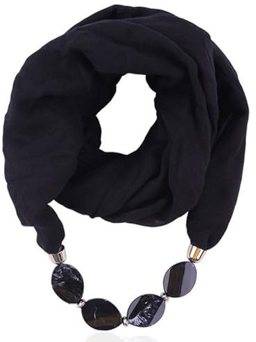 NNGOTD Damen einfarbiger Loop Schal mit Strass Perlen Unifarben Tuch leichter Schlauchschal Rundschal Schal Tuch Damen-schal Halstücher uni unifarben Loopschal einfarbig Halstuch Damenschal