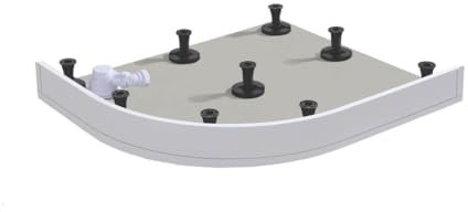 dirty pro tools Shower Tray Riser Kit Shower Enclosure Plinth Adjustable Feet Legs Corner or Quadrant (1000mm Quadrant)