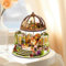 KBIBCK DIY Book Nook Kit DIY Gartenhaus Miniatur 3D Puzzle Buchstützen aus Holz DIY Miniatur Haus mit LED Leuchten Puppenhäuser Miniatur Haus Kit Modellbausätze für Erwachsene zum Bauen (Hängegarten)