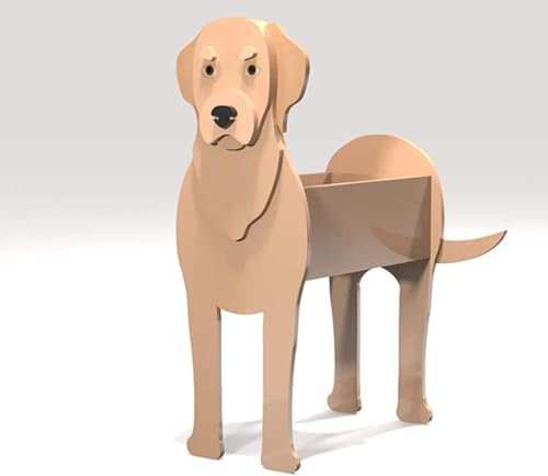 Cartoon Pet Cat Flower Pot, Cute PVC Herb Garden Succulents Dog Planter, Animal Succulent Planter Pots,Labrador