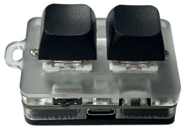 PLGEBR Mini teclado Bluetooth personalizado de 2 teclas con luz RGB intercambiable en caliente P8L2 para copiar y pegar teclado para juegos Macropad