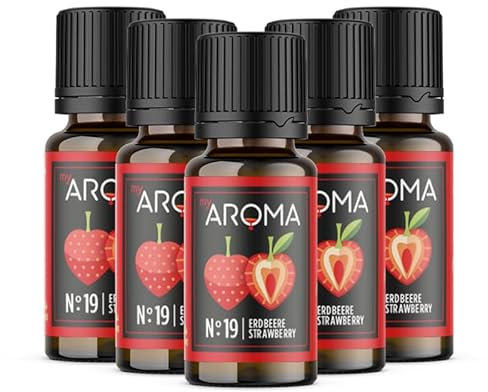 MyAROMA Gouttes aromatiques naturelles (5 x 10 ml, fraise)