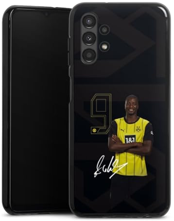 DeinDesign Silikon Hülle kompatibel mit Samsung Galaxy A13 4G Case schwarz Handyhülle BVB Borussia Dortmund Serhou Guirassy