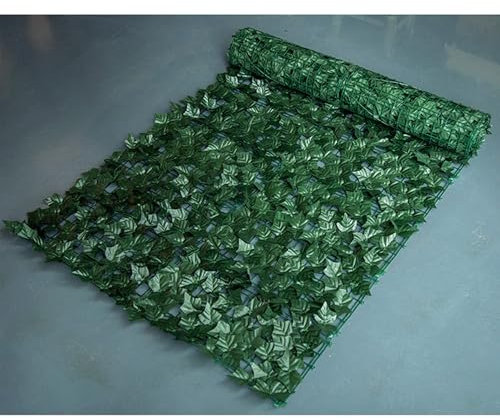Pamatio Artificial Ivy Privacy Fence Screen,1m x 0.5m UV-Anti Evergreen Leaf Fence Backdrop, Faux Ivy Vine Leaf Hedges Fence Panels for Wall, Patio, Balcony, Garden, Backyard Indoor Outdoor Decor