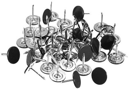 Reißnägel Schwarz 100 Stück Pinnadeln Stahlspitze für Polsternägel, Reißzwecken, Wand, Kork, Foto