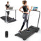DICAO 1-12KM/H Walking Pad Foldable with Handle, Under Desk Treadmill for Home with Remote Control & LED Display, Electric Running Machines Extended Running Belt,Silent No Assembly