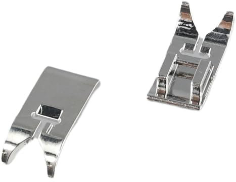 2 Pièces Pied De Biche Universels pour Machines à Coudre Domestiques, Pied De Couture Droit et Zigzag, Accessoires Multifonctions Acier Inoxydable, Compatible avec Machines à Tige Basse