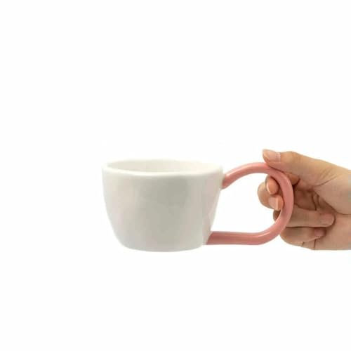 umalls 300ml Creative Big Ears Handle Design Ceramic Mug Vintage Color Home Breakfast Couple Water Cup Afternoon Tea Coffee Mugs