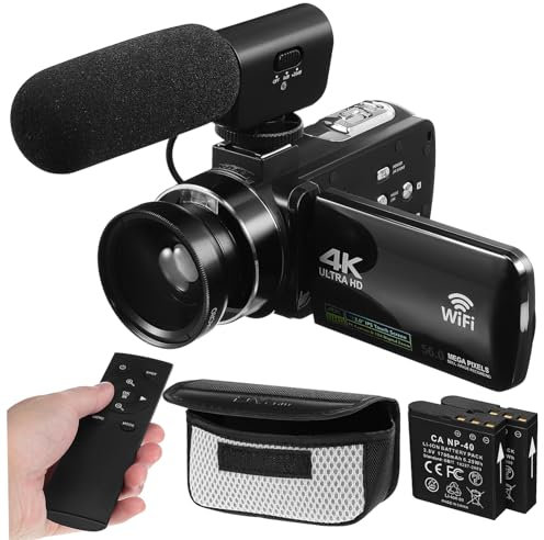 NUOBESTY Cámara De Pantalla Táctil De Videocámara Compacta para Vlogs y Filmación Digital y Portátil para Adultos