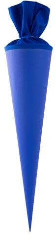 Adina Bastelschultüte Schultüten - Rohling 70cm rund mit Filzverschluss Stabiler Karton blau