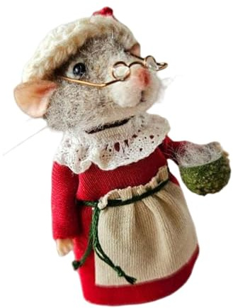 Puppen, Mäuse, Filz, Weihnachten, Figur, Maus, aus Wollfilz, Ornament, Nadelfilz, Spielzeug, Tiere, Dekoration, Weihnachten