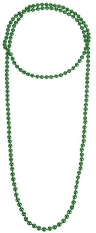 sourcing map Long Pearl Necklace, Faux Pearls Strand for Women, 1920s Flapper Style Vintage Long Layered Beaded Necklace Costume