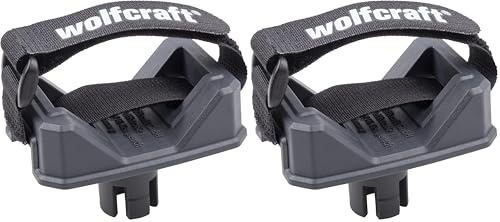 wolfcraft Supporto per tubo dell'aspirapolvere I 6891000 I Per lavorare senza polvere su tutti i tavoli con fori da 20 mm (Confezione da 2)