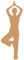 Samunshi® Autoaufkleber Yoga Baum Aufkleber 10 x 3,7cm hellbraun