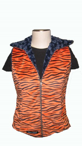 Spirit Tales Auburn Tiger Colored Minky Reversible Vest (Junior 7/8)