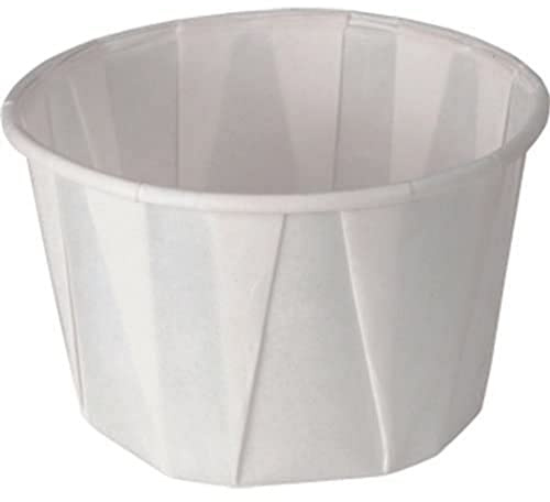 Fiesta Recyclable Waxed Paper Disposable Sauce Condiment Pots | Medium | 59ml / 2 ounce | Pack of 250 | T181