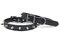 Namsan Hundewelpen Hunde Katzen Tierlederhalsbaender mit Nieten Slivery Spitz Gator-XS-Black