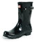 Hunter WOMENS ORIGINAL SHORT GLOSS - Stivali di gomma non imbottiti da donna, colore Nero, taglia EU 37