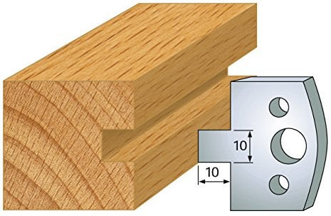 091 : Jeu de 2 fers rainure 10 mm pour porte outils entr'axe plot 24 mm