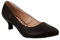 Ladies Womens Wide Fit Memory Foam Comfort Plus Patent Formal Slip On Kitten Heel Party Office Work Court Shoes - Sizes UK 3-8 (UK 4, Black PU)