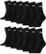 PUMA 12 Paar Socken Short Crew Sportsocken Tennis Socken Gr. 35-49 Unisex, Farbe:200 - black, Socken & Strümpfe:47-49