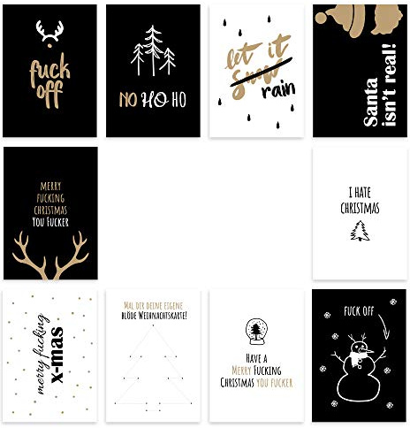 bigdaygraphix Postkarten Anti-Weihnachten