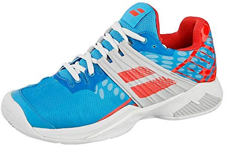 Babolat Damen Propulse Fury Clay Tennisschuhe Sandplatzschuh Blau - Weiß 38