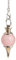 GEM-INSIDE CREATE YOUR OWN FASHION Ball Natural Pink Rose Quartz Crystal Dowsing Chakra Pendulum for Divination Real Stone Reiki Pendant for Women Energy Healing