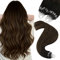 YoungSee 18Inch Micro Beads Hair Extensions Dark Brown Ombre Medium Brown Micro Hair Extensions Real Human Hair for Bridal Look Cold Fusion Reflections Instant Length No Tangle Natural Texture 50s 50g