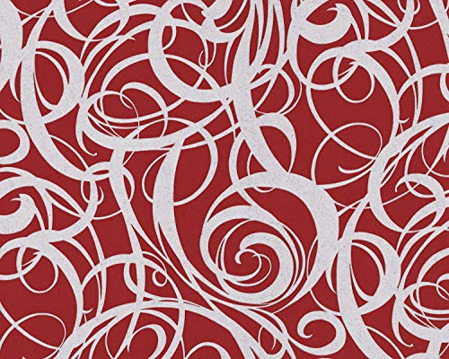 Graphic Wallpaper Wall EDEM 81136BR25 hot Embossed Non-Woven Wallpaper with Abstract Pattern and Metallic Highlights red Purple red Silver 10.65 m2 (114 ft2)