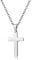 CASSIECA Edelstahl Kreuze Anhänger Halskette für Männer Frauen Jungen Mädchen Christlich Kreuz Halskette Minimalist Kreuz Schwarz/Gold/Silber 3 Farben