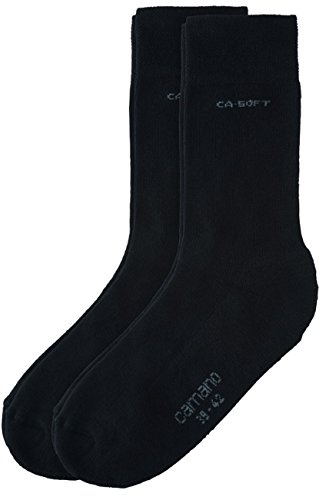 Camano Unisex 2er Pack Strümpfe mit weichem Bund für Erwachsene Socken aus Baumwolle