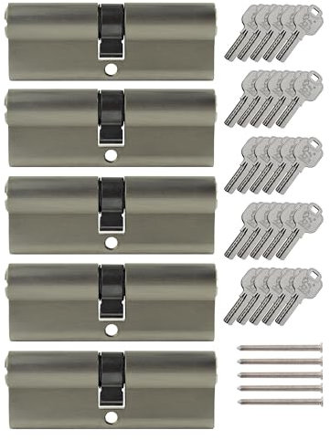 5x Profilzylinder 100 mm 50/50 gleichschließend Not- und Gefahrenfunktion inkl. 25 Schlüssel