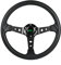 RASTP Volante universale da corsa, 350 mm, 6 bulloni, impugnatura in vinile e alluminio, con pulsante clacson, per auto, colore nero