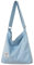 Covelin Damen Retro, Größe L, Canvas Schultertasche Hobo Crossbody Handtasche Casual Tote, Hellblau