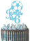 Personalised with Any Name Any Age Football Lovers Cake Topper for Son Daddy Custom Happy Birthday Cake Decoration Multicolour Glitter Card 6th 8th 10th 13 16 18 21 30 40 50 60 (Ocean blue)