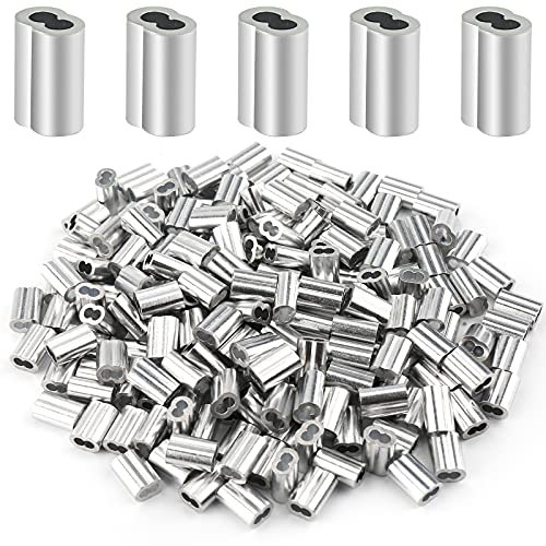 Lot de 200 manchons à sertir en aluminium 0,6 cm