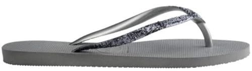 Havaianas Damen Slim Glitter Flourish Zehentrenner,Grau (Steel Grey),35/36 EU