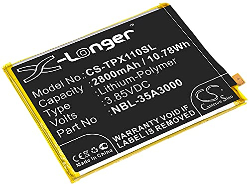 TCTK Akku 2800mAh Kompatibel mit [TP-Link] Neffos X1 Max, Neffos X1 Max Dual SIM, Dual SIM LTE AM, TP903A, für [Neffos] TP903A, LTE AM Ersetzt NBL-35A3000