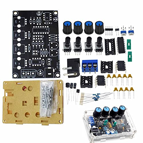 Reland Sun Signal Generator Multifunzionale Bassa Frequenza, Funzione di Alta Precisione Kit FAI DA TE misura per ICL8038 con Shell Acrilico