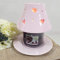 Set Campana Paralume e Piattino, ceramica traforata stella e cuore + Giara (Giara Media + Set Rosa)