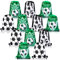 Qpout Fußball Party Taschen Fußball Party Kordelzug Beutel 12 Stück, 13,8 x 10,4 Zoll Fußball Kordelzug Rucksack für Kinder, Kindergeburtstag Party Spielzeug Taschen, Fußball Party Geschenktüten