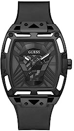 Guess US Men's Black Analog Cutout Watch