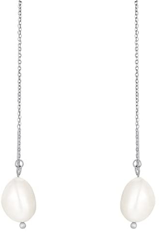 Heideman Ohrringe Dana Damen Set Edelstahl mit Perle weiß 10cm | Ohrhänger-Set im eleganten Stil, schöne Geschenkidee für Freundin oder Partnerin, leicht und hautfreundlich