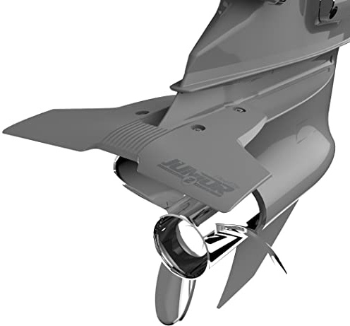 STINGRAY HYDROFOILS - Classic Junior 2 Hydrofoils für 9,9-40 PS (Grau) - am besten für kleine Boote - Stabilisatorflossen für Außenbord-/Außenantriebsmotoren