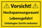 Blechschild 30 x 20 cm Warnschild - Vorsicht Hochspannungsraum ! Lebensgefahr ! Unbefugter Zutritt verboten - DekoNo7
