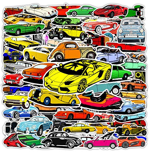 LYLSDSB Rennwagen Aufkleber 112 Stück Vinyl Wasserdicht UV-beständig Dick und haltbar für Laptop Auto Koffer Motorrad Skateboard flache Gegenstände Kind und Jugendliche