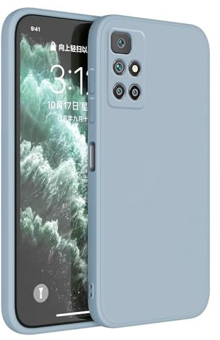 Topme Handyhülle Hülle Fur Redmi 10 / Redmi 10 2022 (6.5 Inches) Case Schutzhülle, Hautschutz Aus TPU Silikonhülle - Rauchblau